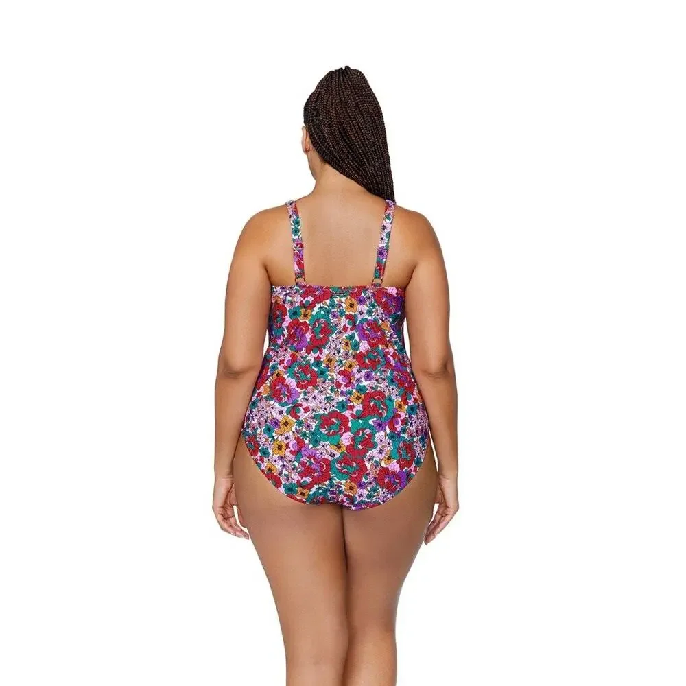 Raisins Curve Trendy Plus Size Muna Floral One-Piece Swimsuit